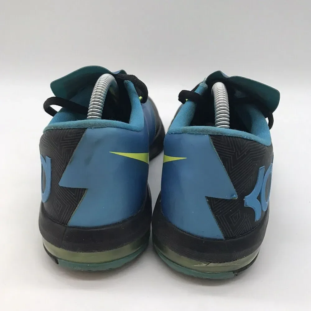 Nike KD VI 6 Athletic Sneakers Youth 5Y Black Volt Blue 599477-006 Kevin Durant